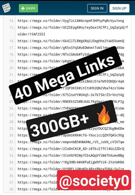 Post mega links